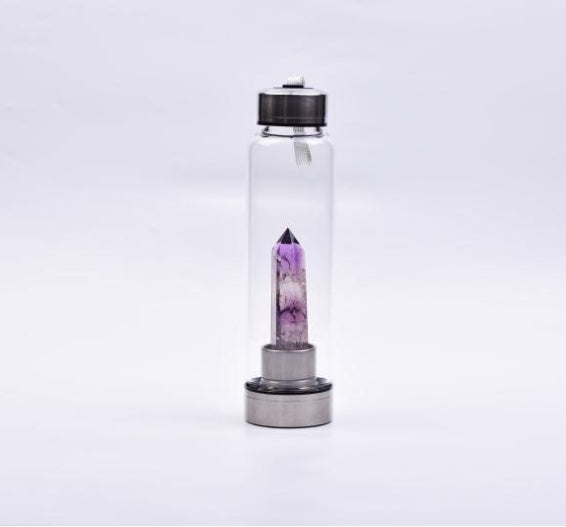 Natural hexagonal crystal column energy glass creative water cup spa tea cup water cup crystal column magic wand