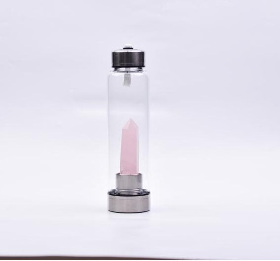 Natural hexagonal crystal column energy glass creative water cup spa tea cup water cup crystal column magic wand