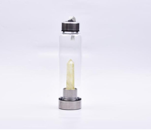 Natural hexagonal crystal column energy glass creative water cup spa tea cup water cup crystal column magic wand